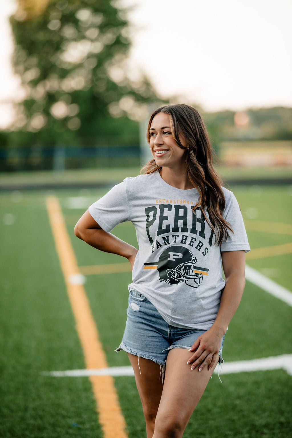 Perry Panther Football Helmet T-shirt