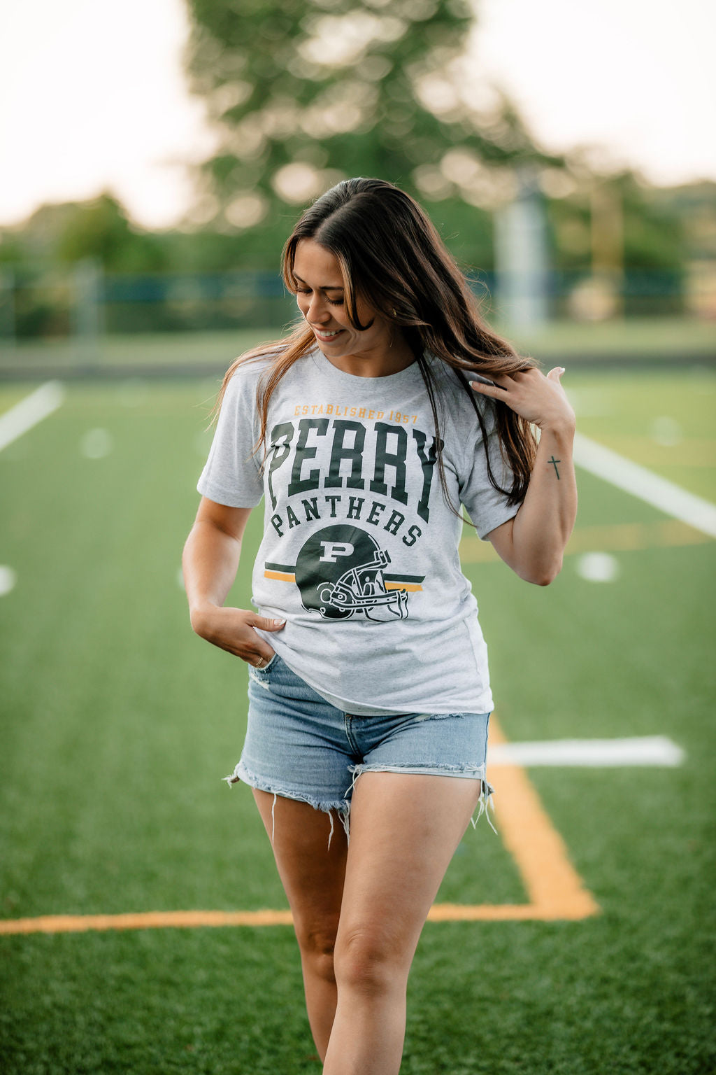 Perry Panther Football Helmet T-shirt