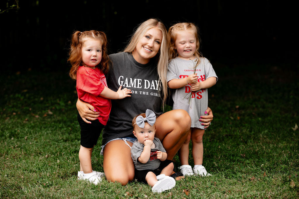 Game Days Are For The Girls Vintage T-shirt Charcoal