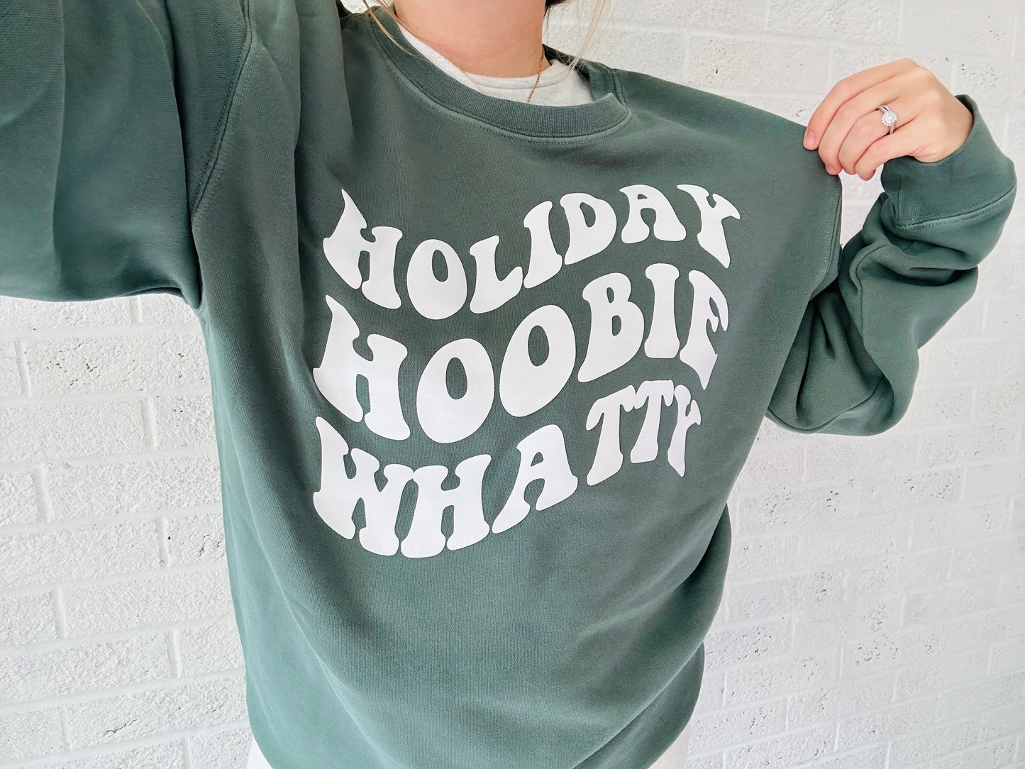 Holiday Hoobie Whatty Vintage Adult Sweatshirt