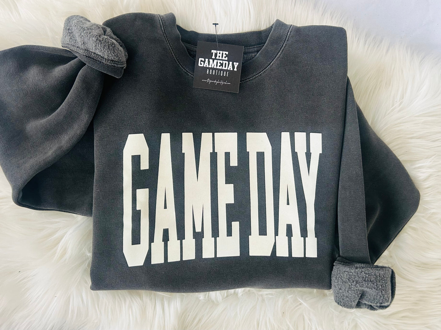Game Day Vintage Sweatshirt in Black