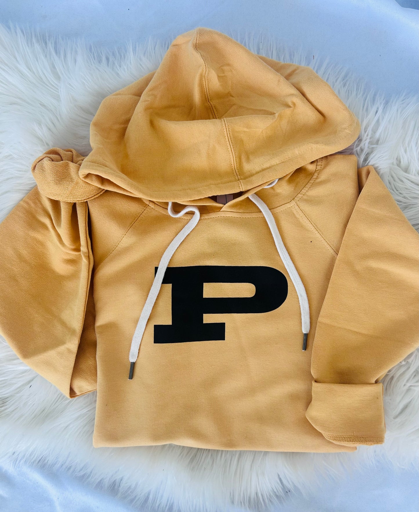 Perry P Lightweight Yellow Hooded Sweatshirt