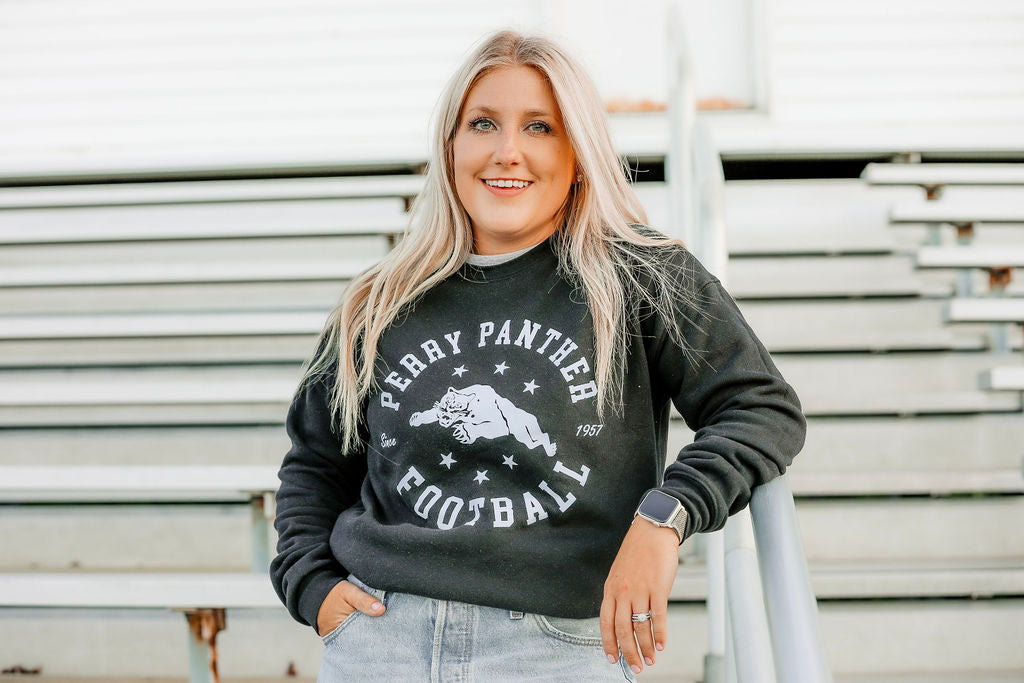 Perry Panther Football Leaping Panther Spongefleece Sweatshirt
