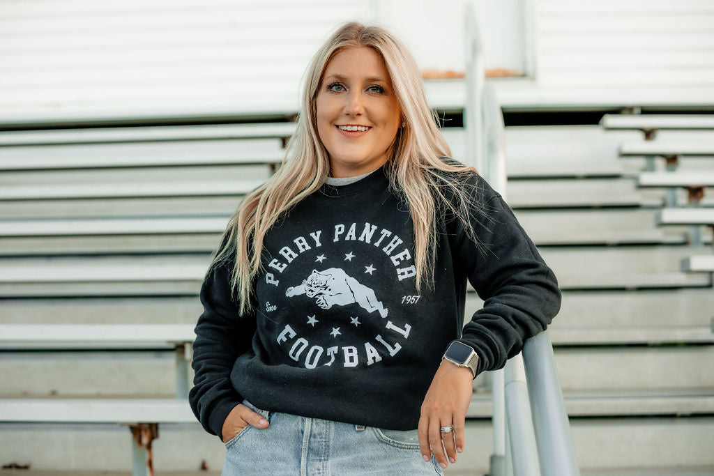 Perry Panther Football Leaping Panther Spongefleece Sweatshirt