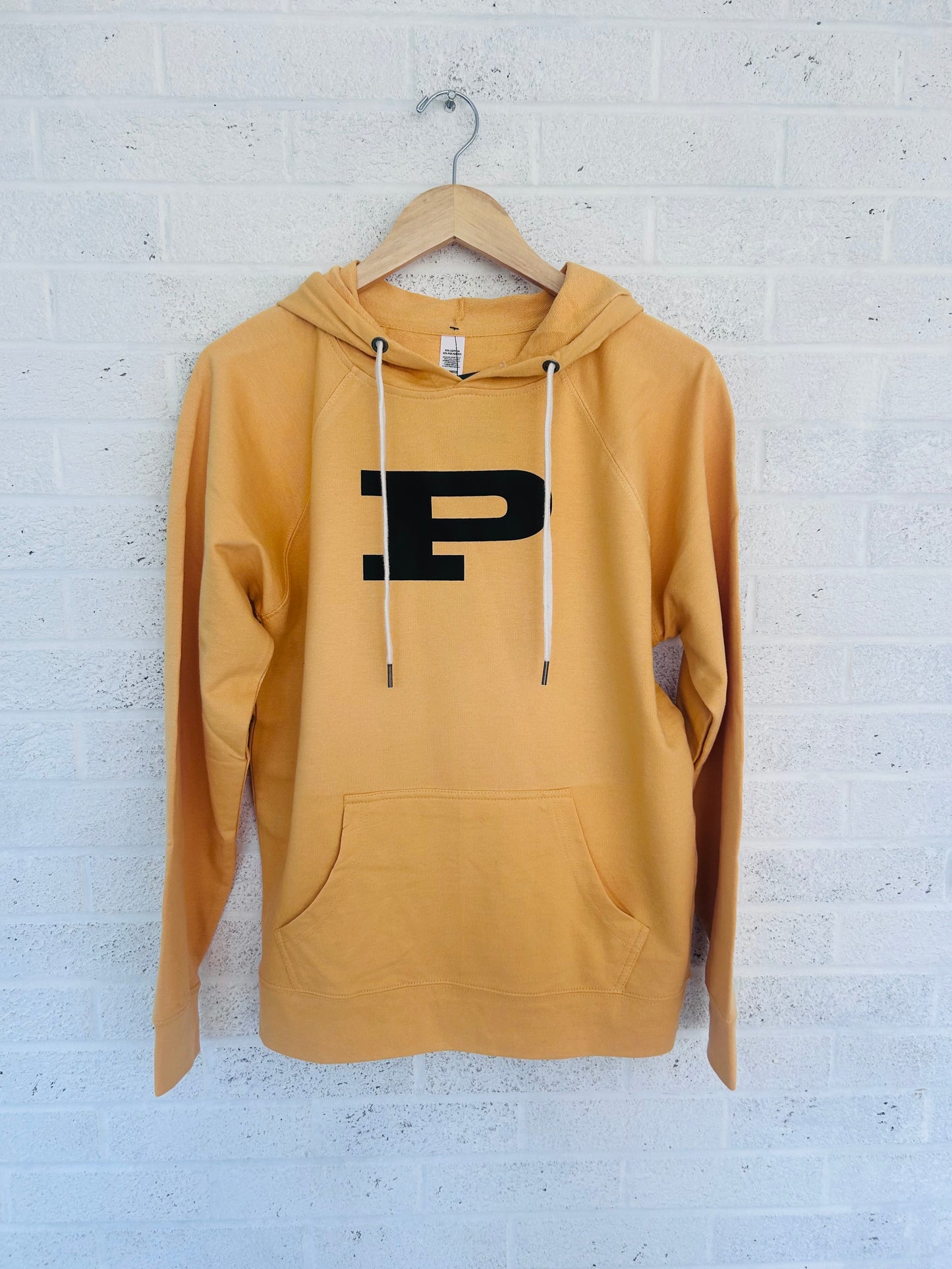 Perry P Lightweight Yellow Hooded Sweatshirt