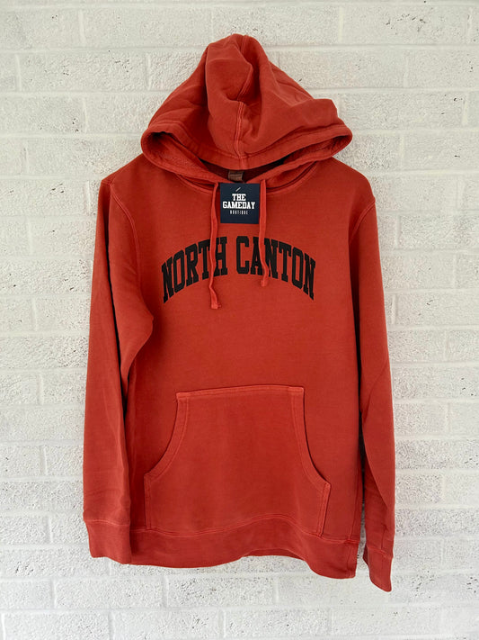 North Canton Arch Vintage Hooded Sweatshirt Burnt Orange