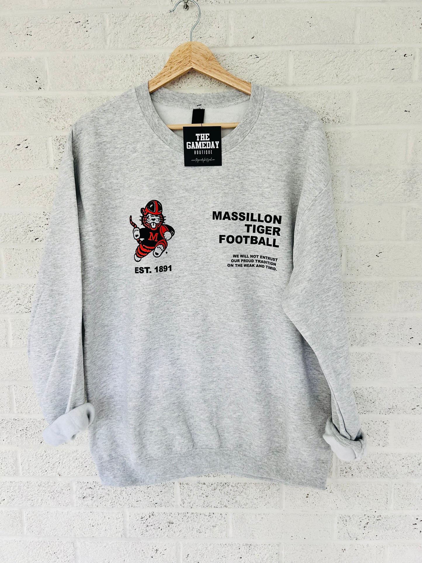 Massillon Weak and Timid Quote Sweatshirt