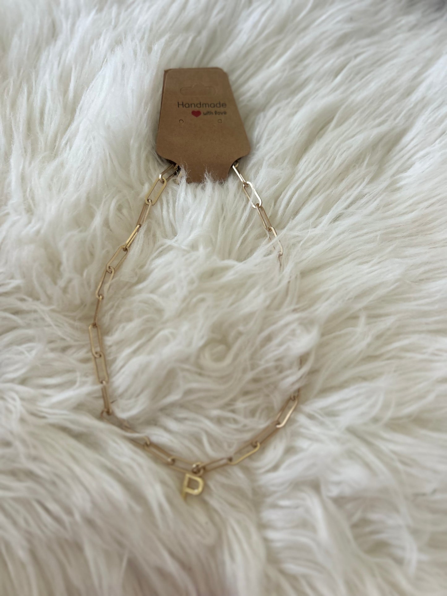 P Paperclip Necklace