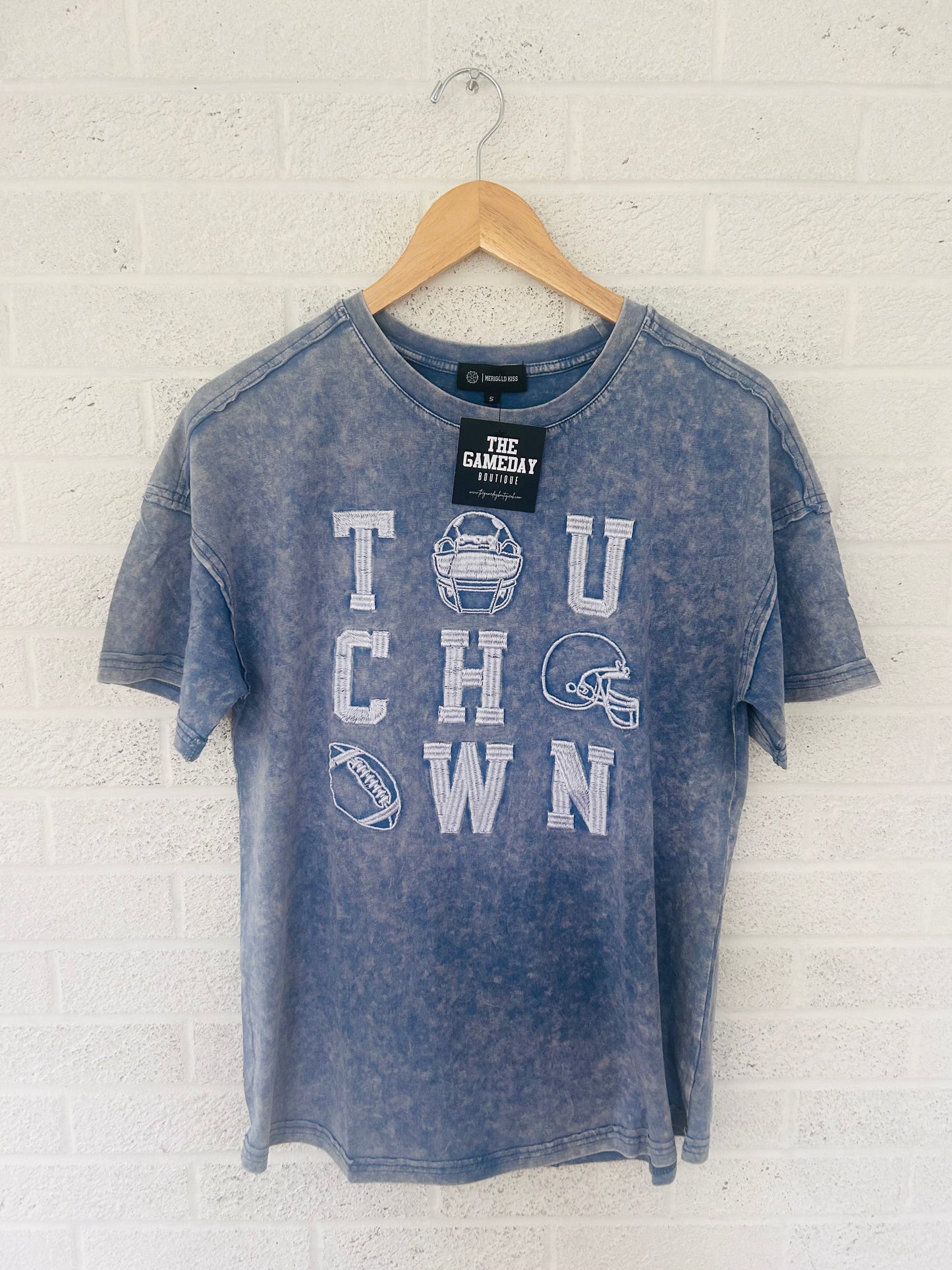 Touchdown Acid Washed Blue T-shirt