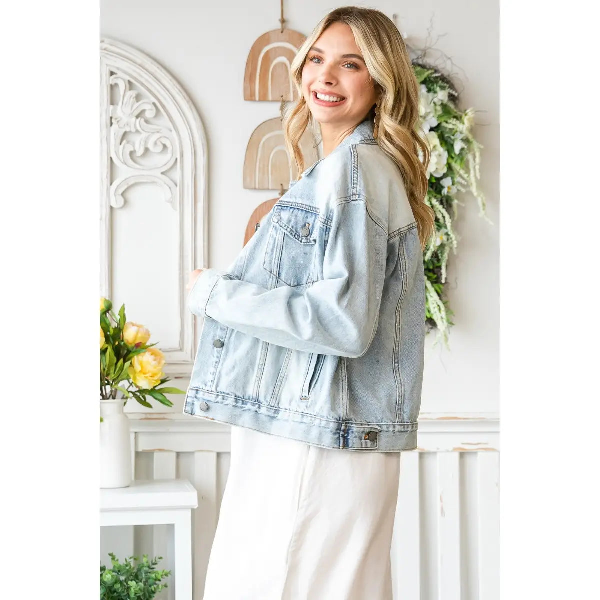 Spot Wash Classic Trucker Denim Jacket (S-L)