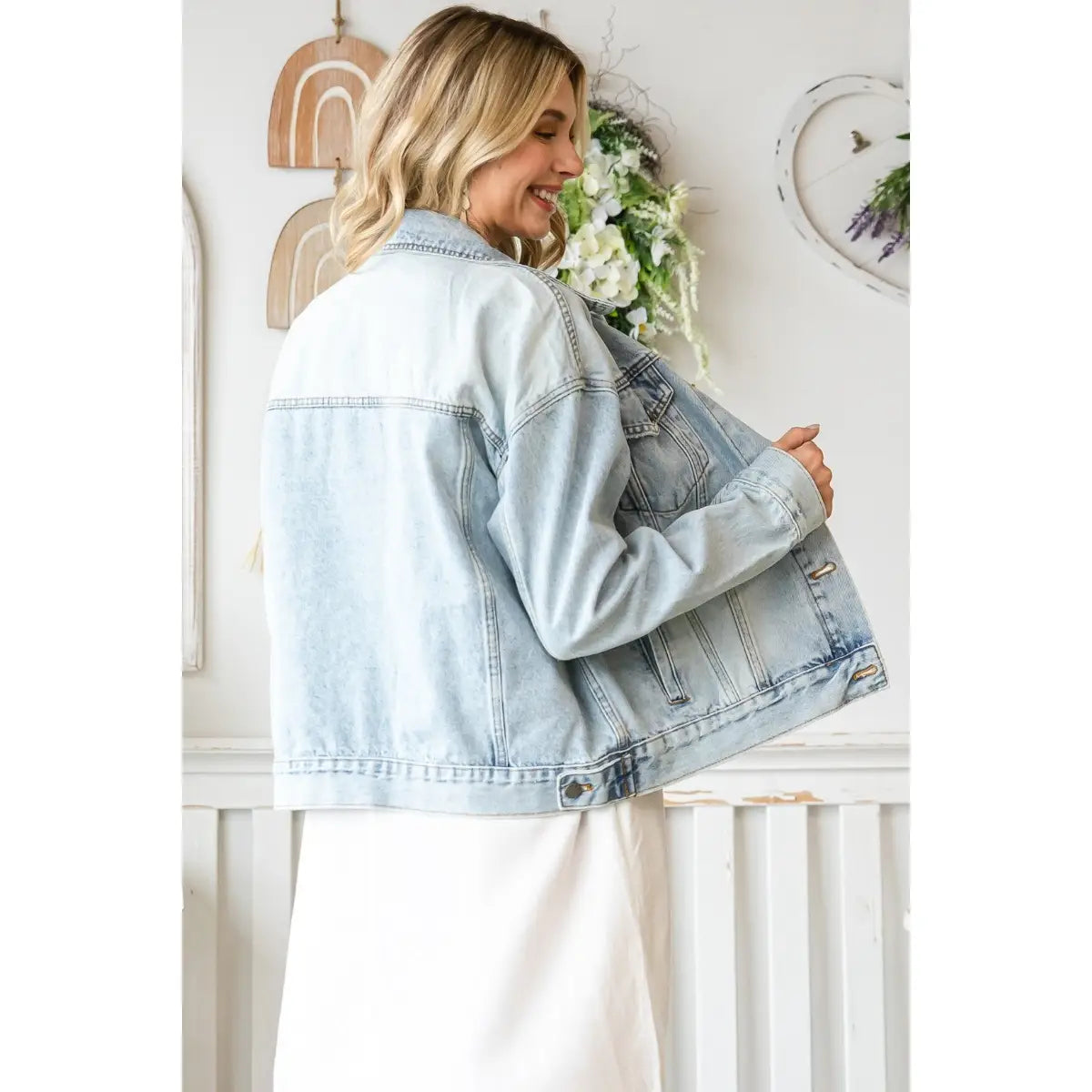 Spot Wash Classic Trucker Denim Jacket (S-L)