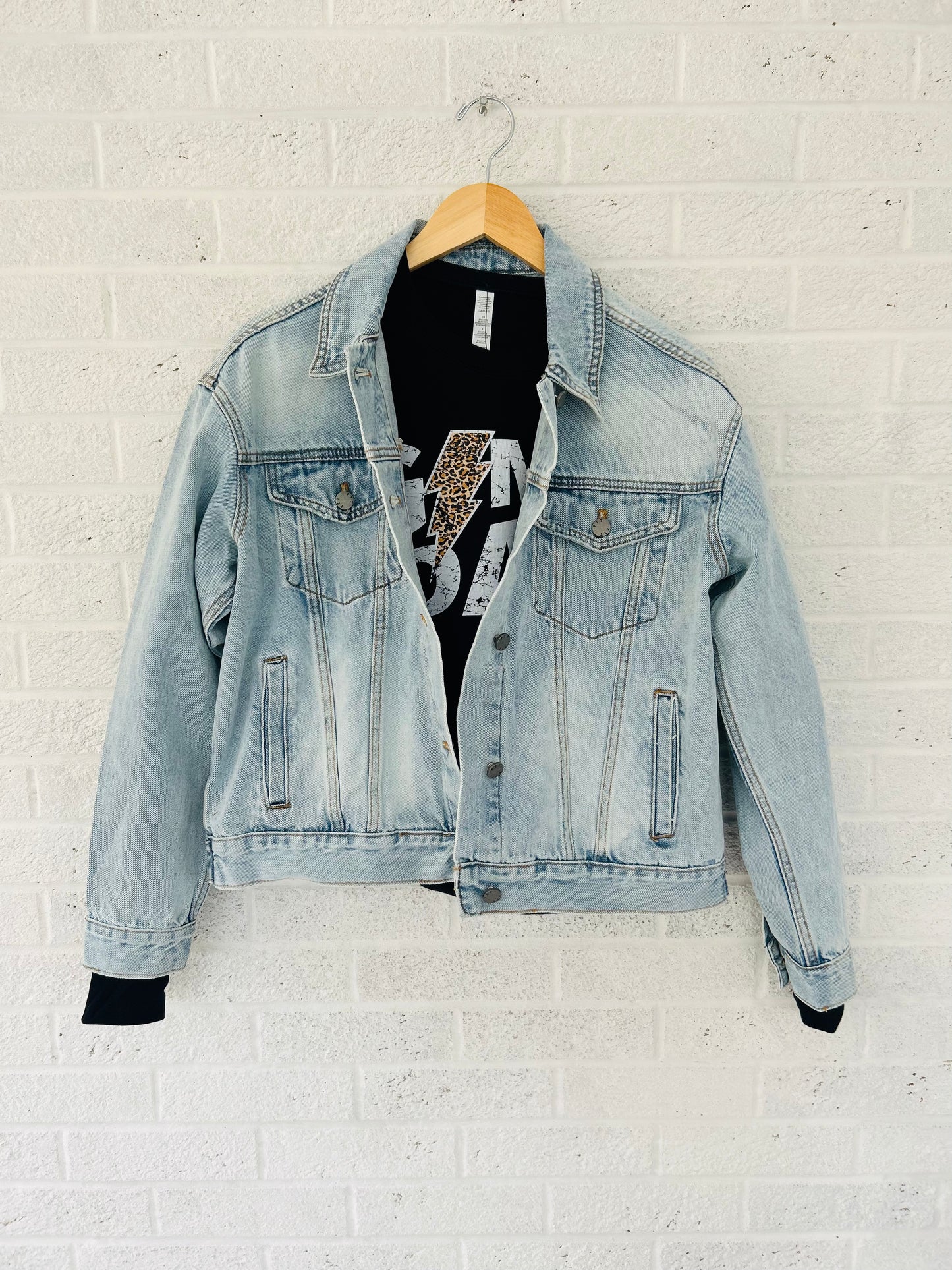 Spot Wash Classic Trucker Denim Jacket (S-L)