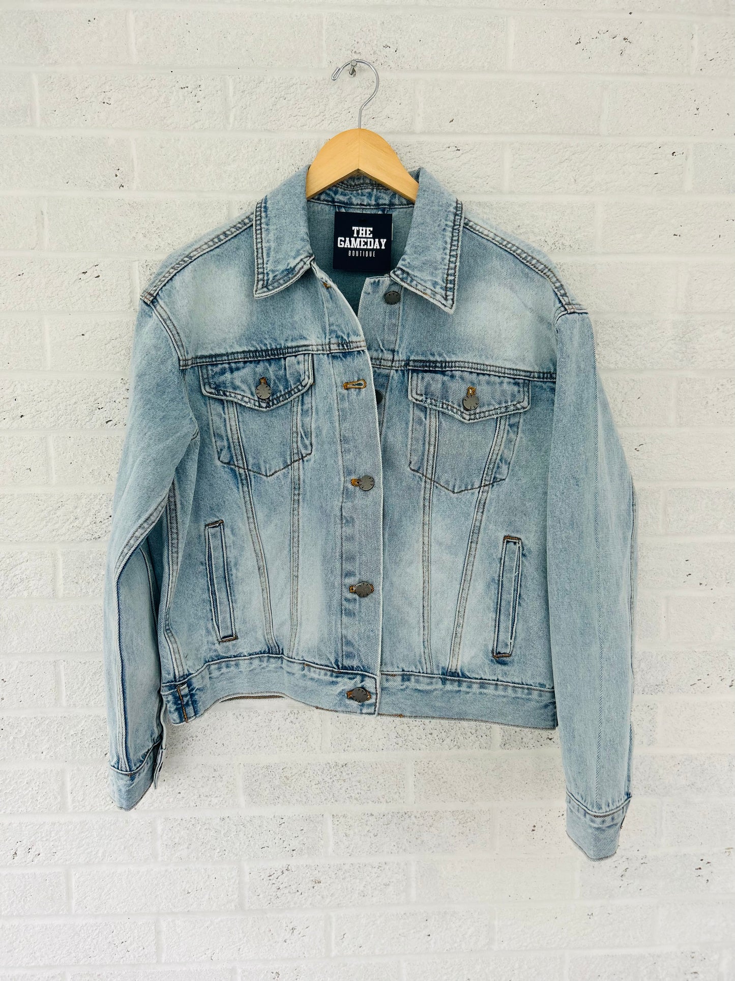 Spot Wash Classic Trucker Denim Jacket (S-L)