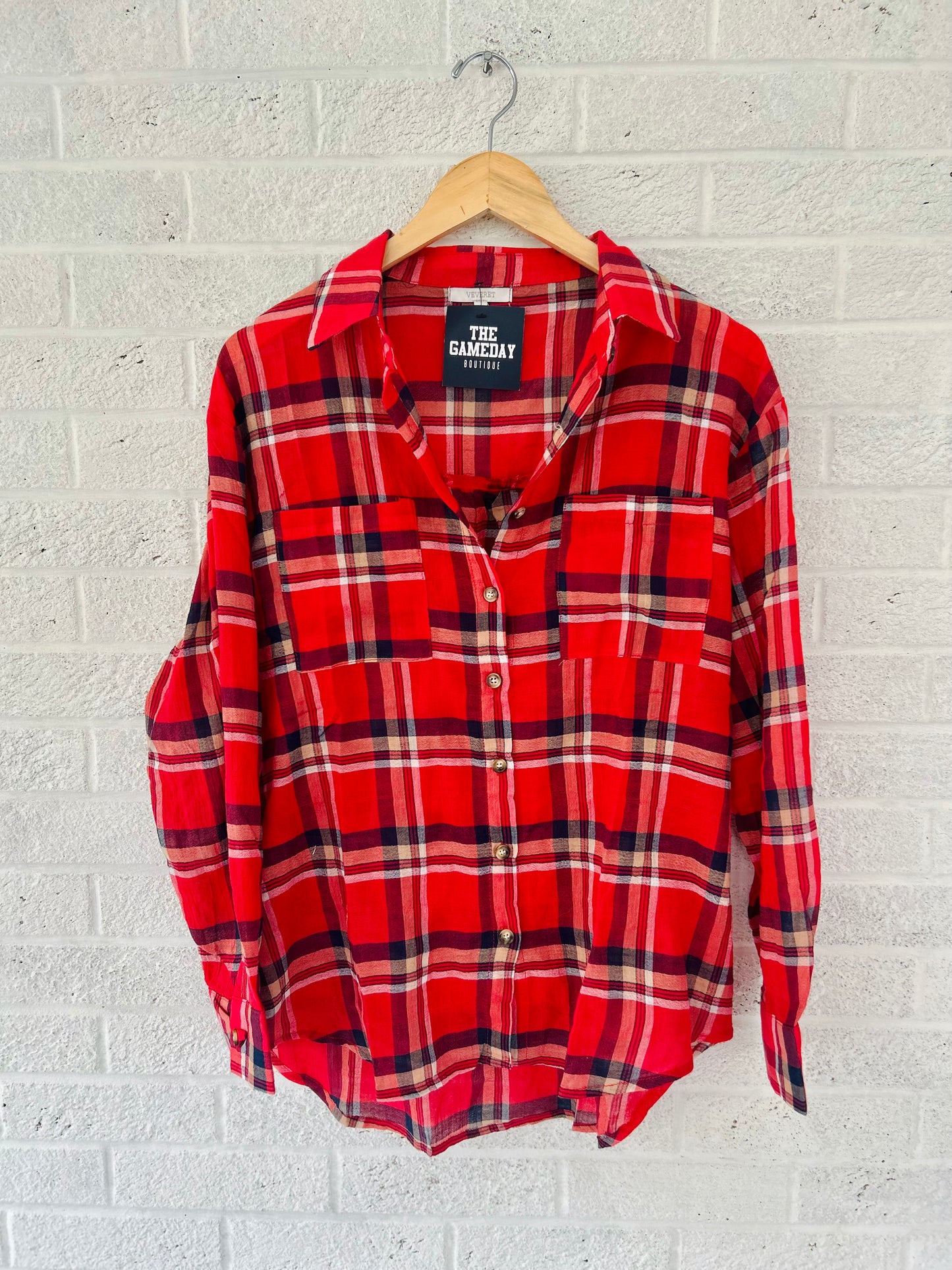 Vintage Red Plaid Flannel