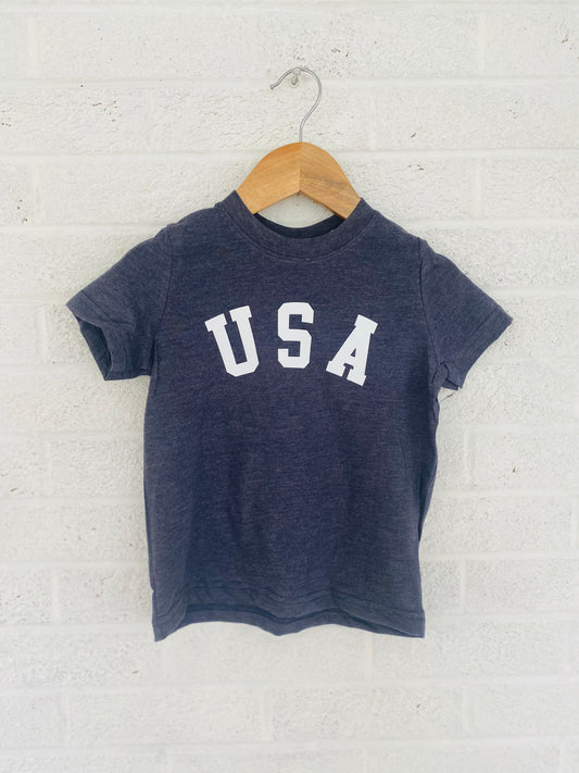 USA Vintage Navy Blue Toddler and Youth T-shirt