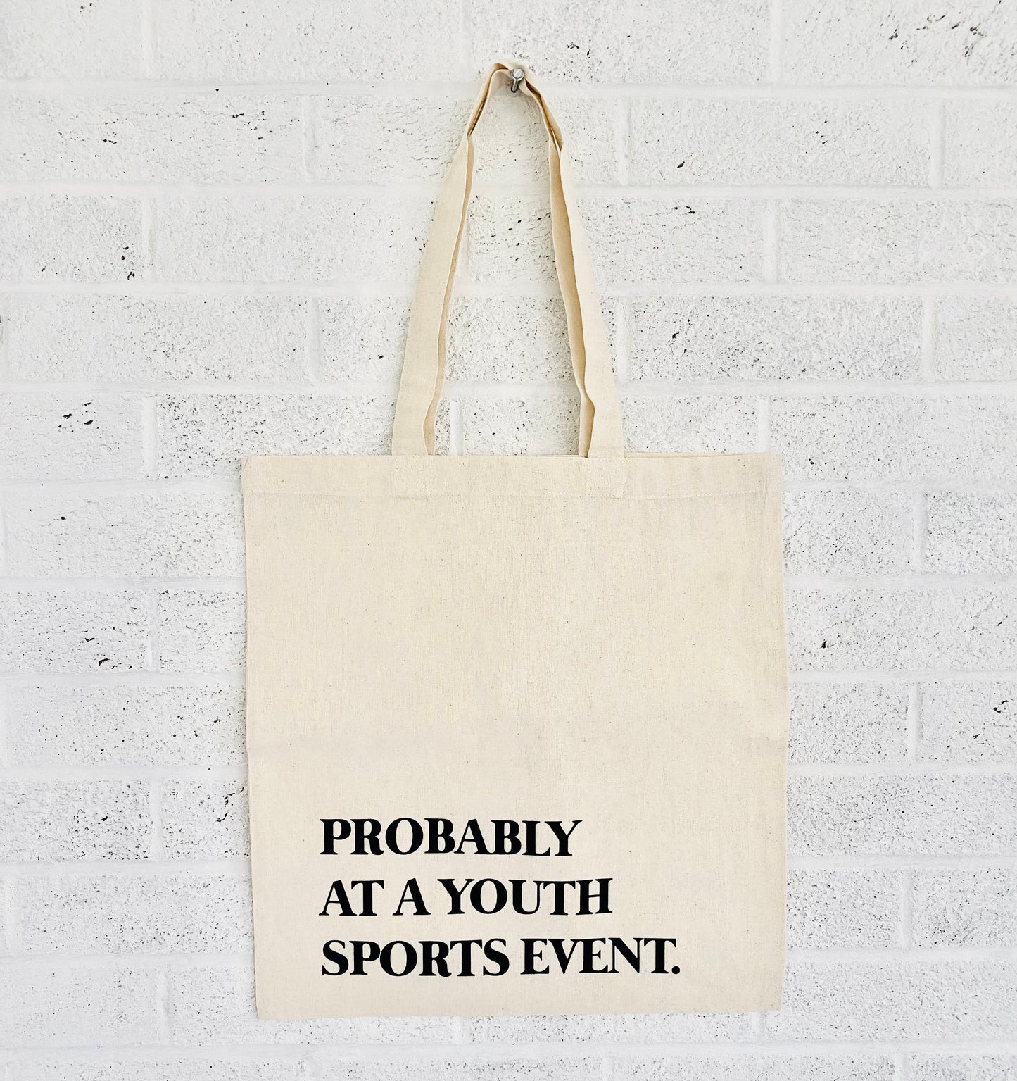 Probably At a Youth Sports Event Tote