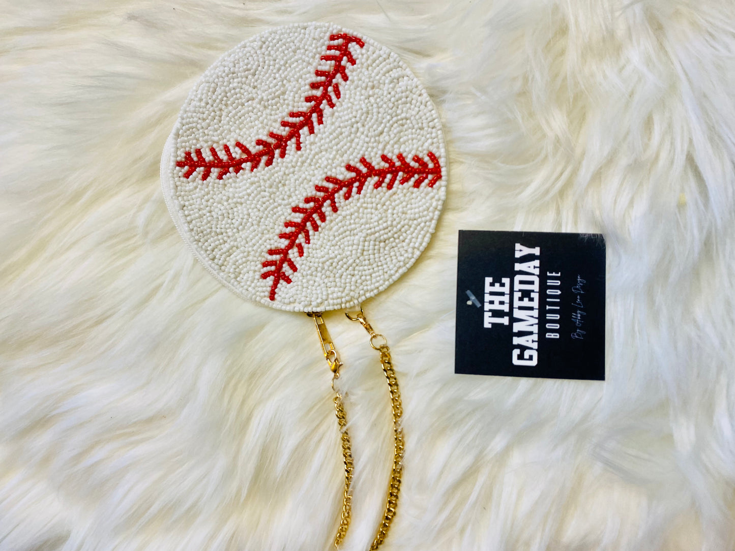 Beaded Baseball Chain Wristlet