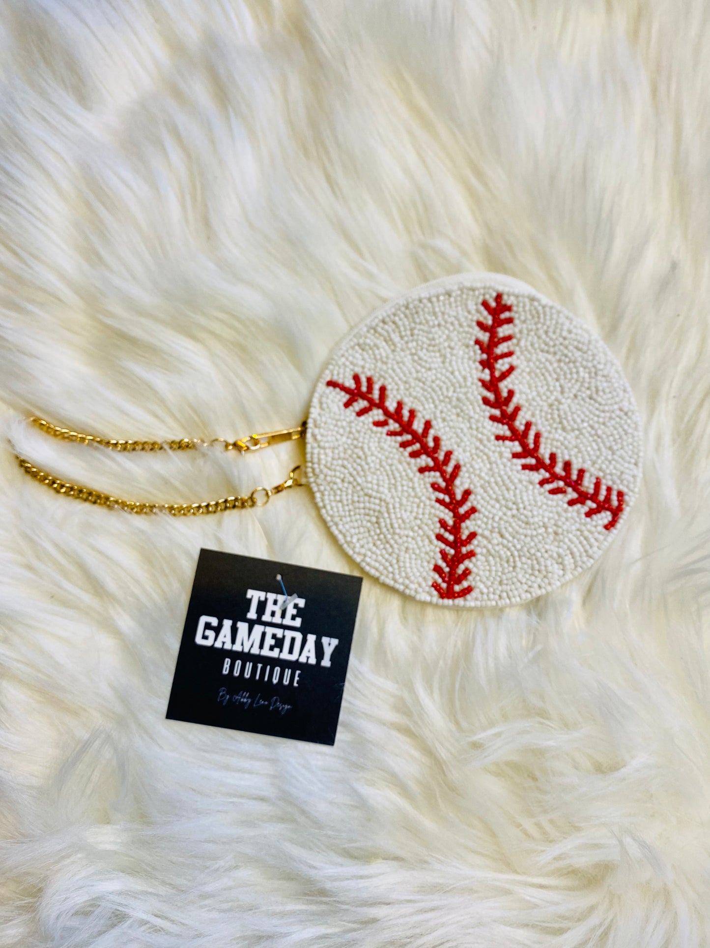 Beaded Baseball Chain Wristlet