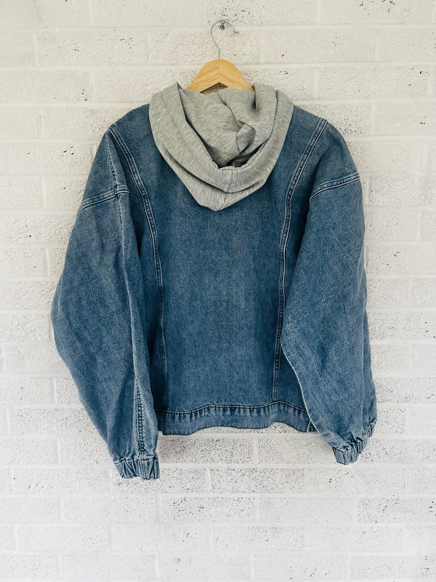 Denim Hoodie Zipup Jacket