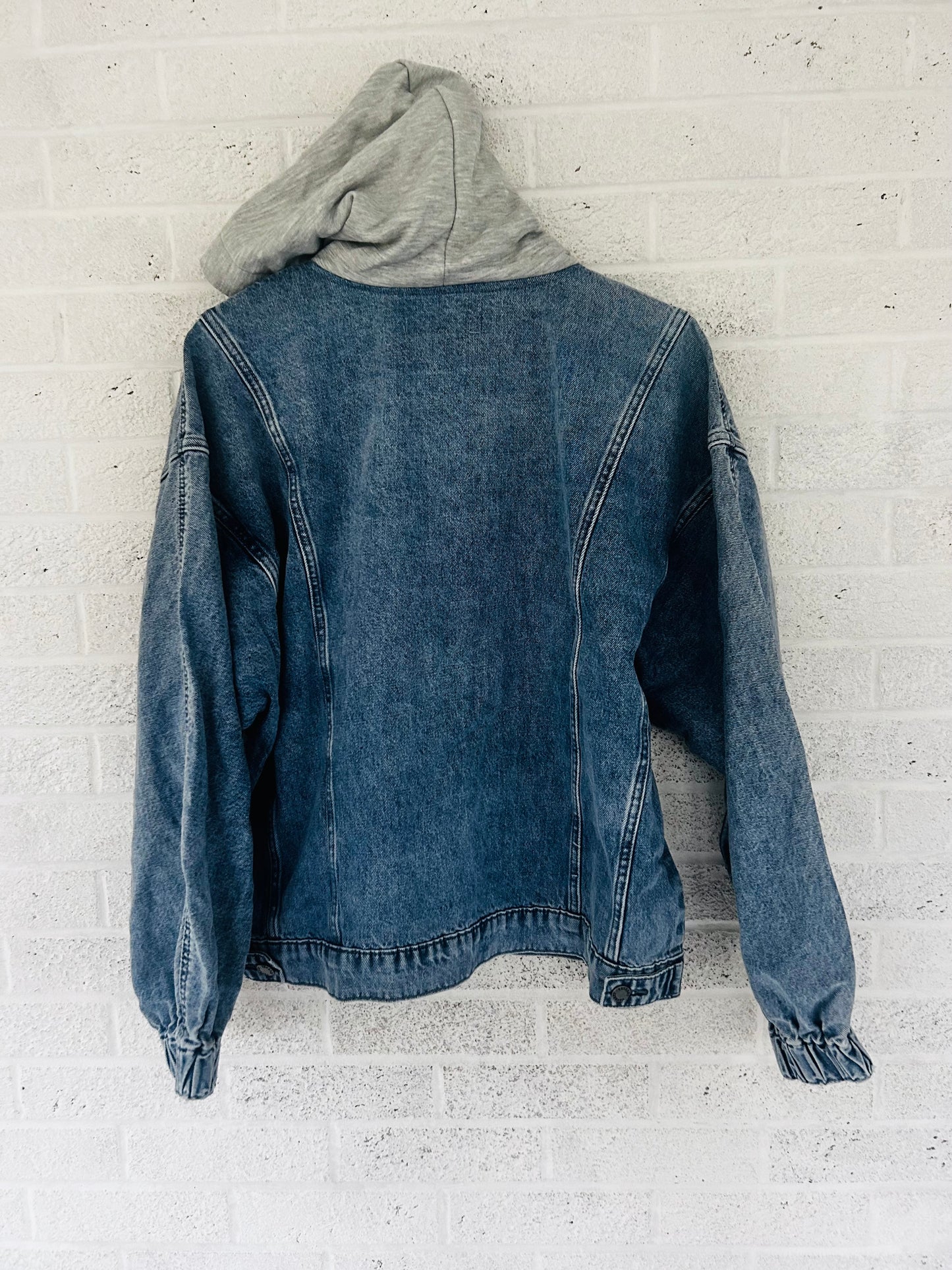Denim Hoodie Zipup Jacket