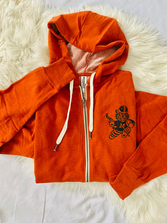 Burnt Orange Obie Full Zip Sweatshirt