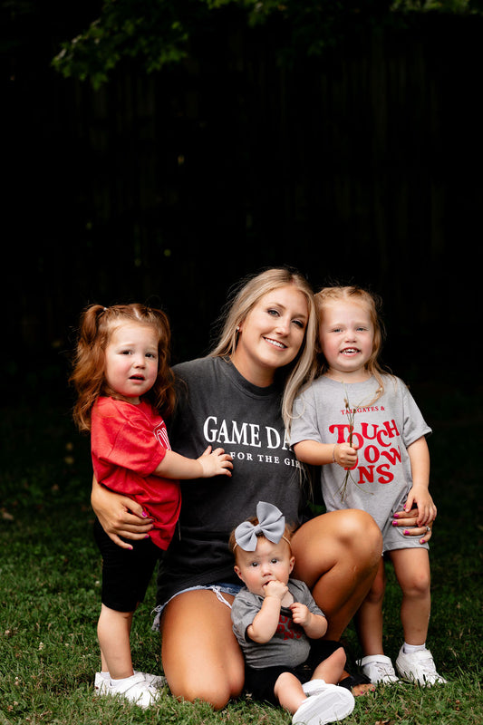 Game Days Are For The Girls Vintage T-shirt Charcoal