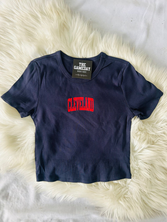 Cleveland Baby Rib Crop T-shirt