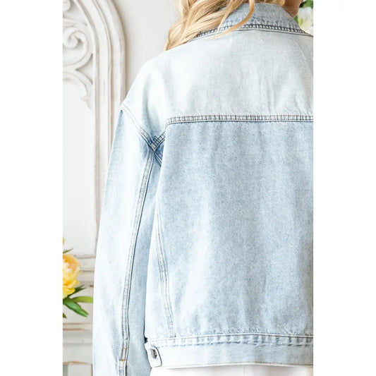 Spot Wash Classic Trucker Denim Jacket (S-L)