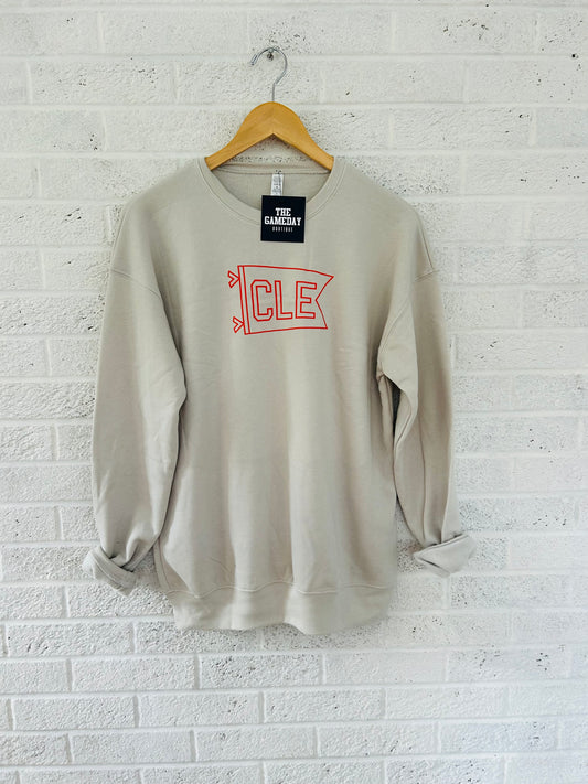 CLE Pennant Flag Spongefleece Sweatshirt