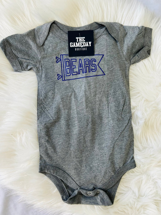 Bears Pennant Flag Baby Bodysuit