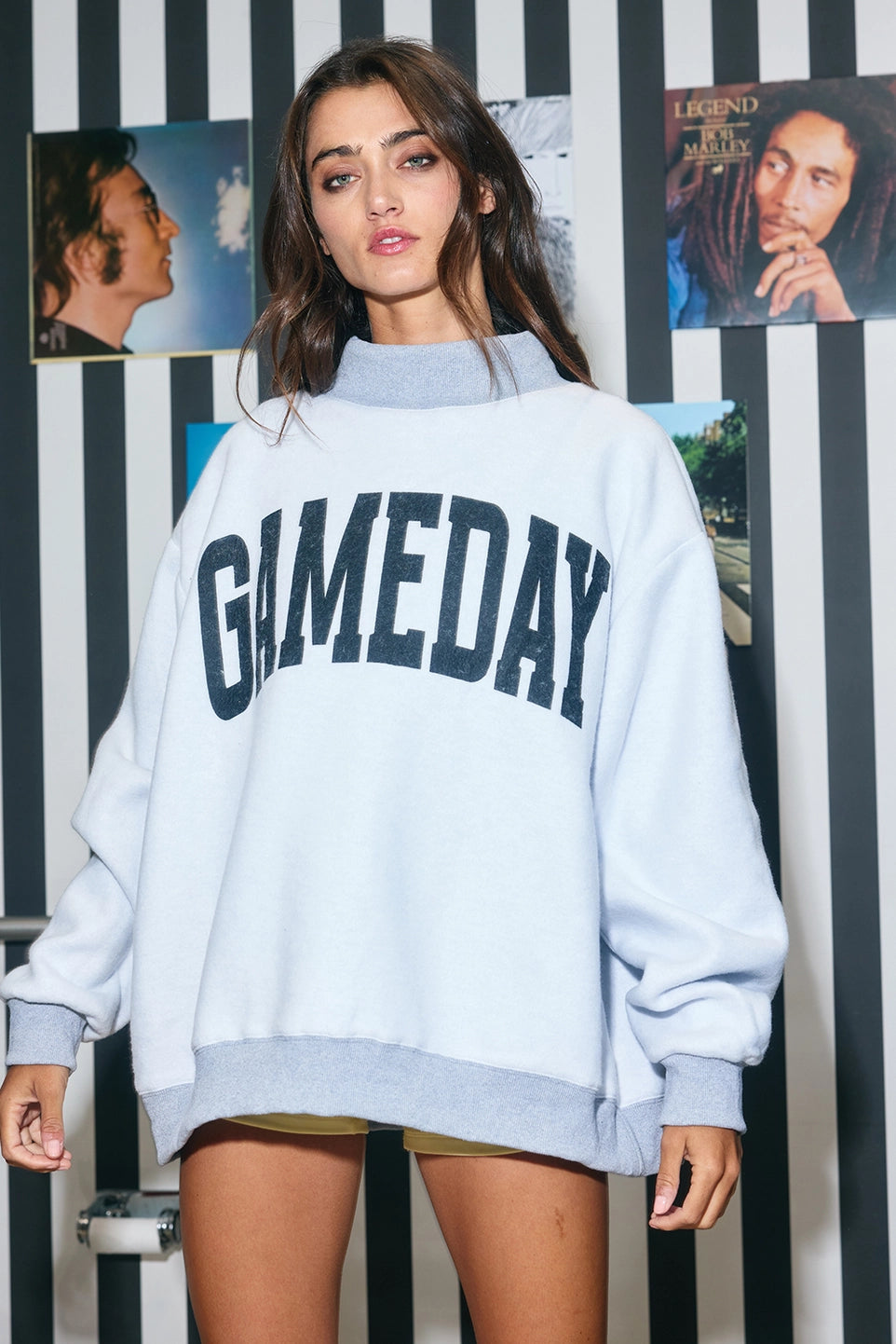 Game Day Reversible Mock-neck Sweatshirt