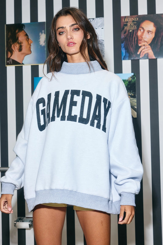 Game Day Reversible Mock-neck Sweatshirt