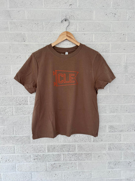 CLE Pennant Boxy T-shirt Brown/Orange