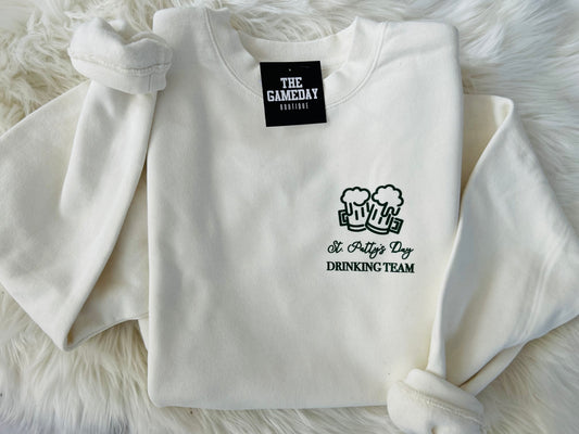 St Patty's Day Drinking Team Vintage Adult Sweatshirt