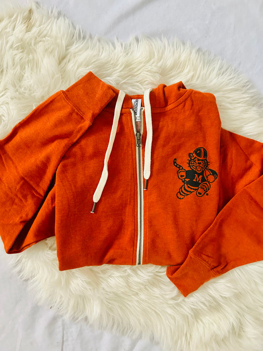 Burnt Orange Obie Full Zip Sweatshirt