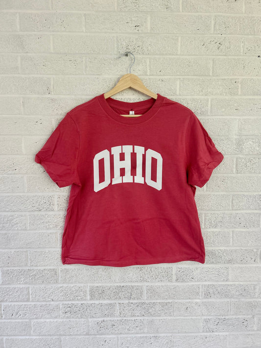 Ohio Red Vintage Boxy T-shirt