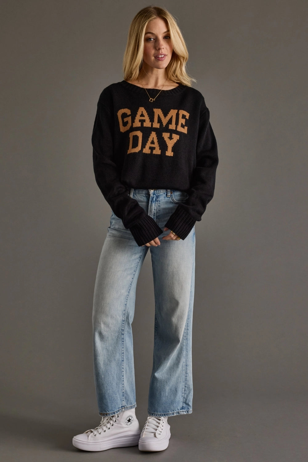 Black and Tan Game Day Sweater