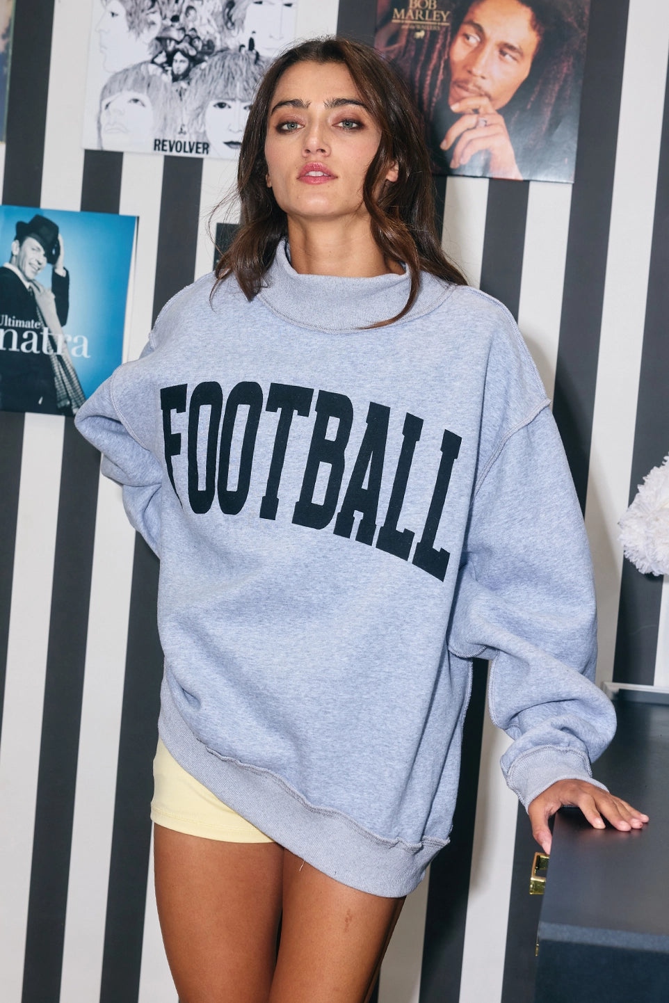 Game Day Reversible Mock-neck Sweatshirt