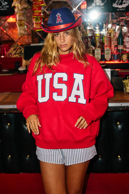 American Flag/USA Reversible Mockneck Sweatshirt