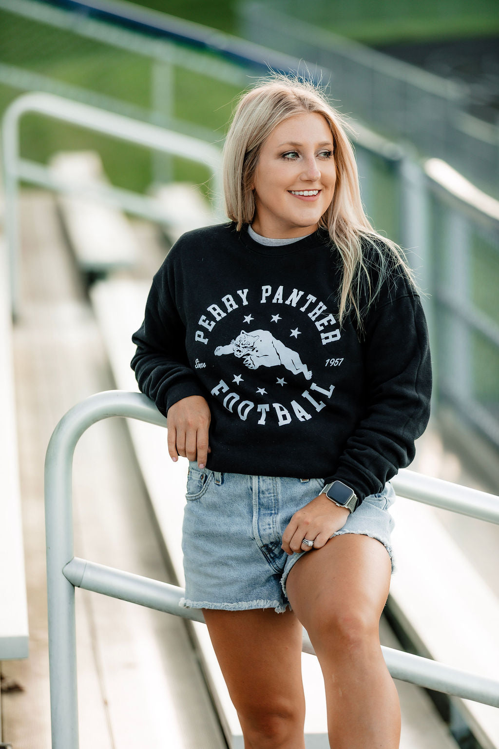 Perry Panther Football Leaping Panther Spongefleece Sweatshirt