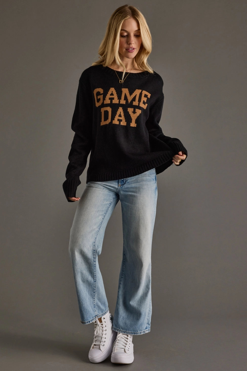 Black and Tan Game Day Sweater