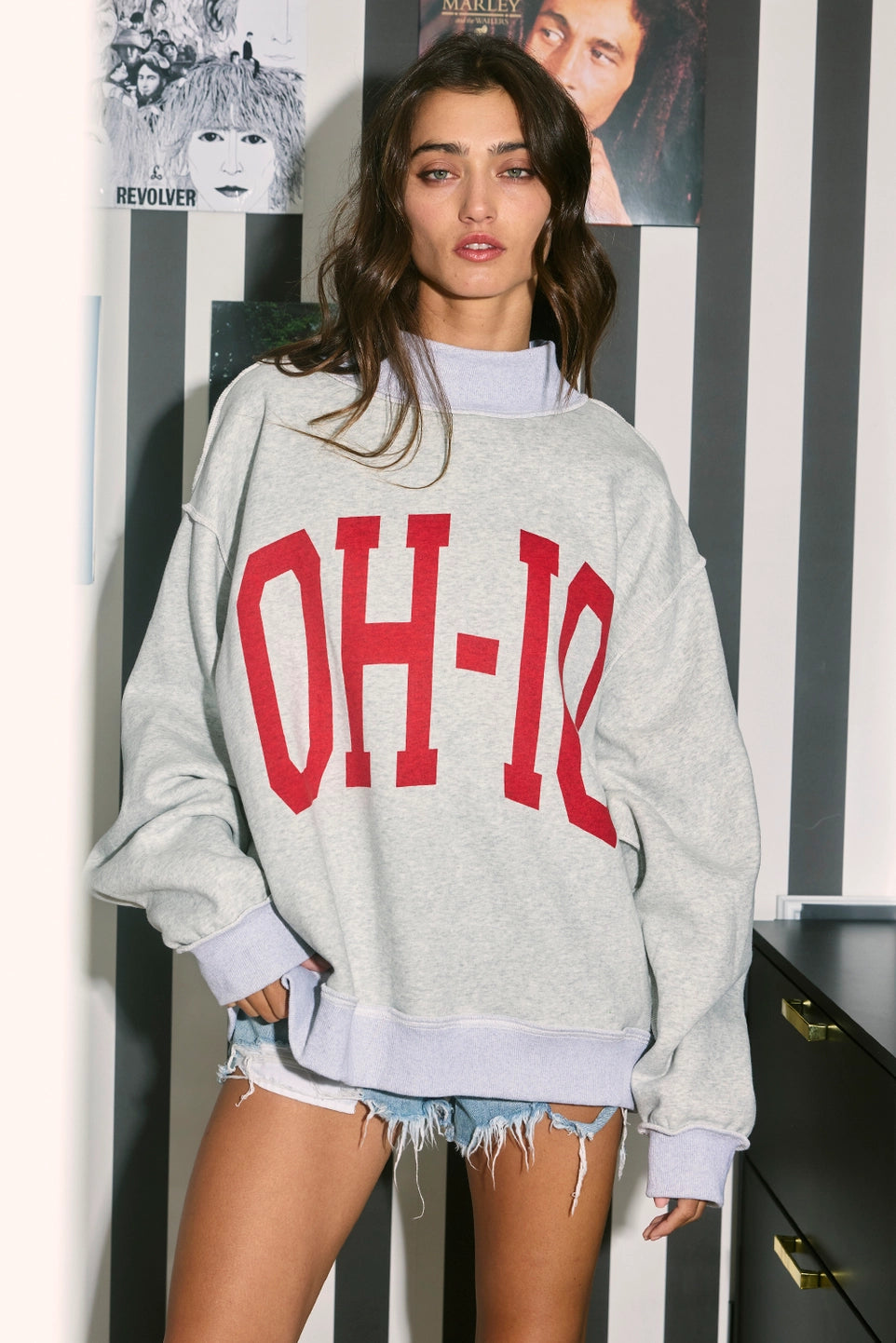 OH-IO Reversible Mockneck Sweatshirt