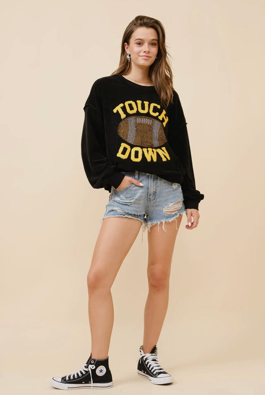 Touch Down Black Sweatshirt