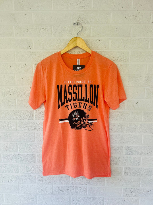Massillon Tiger Football Helmet T-shirt