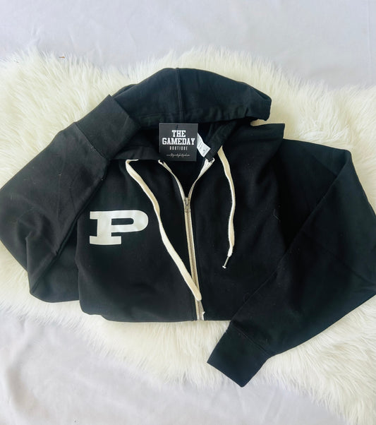 Black Perry P Full Zip Sweatshirt