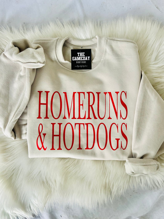 Home runs + Hotdogs Sweatshirt
