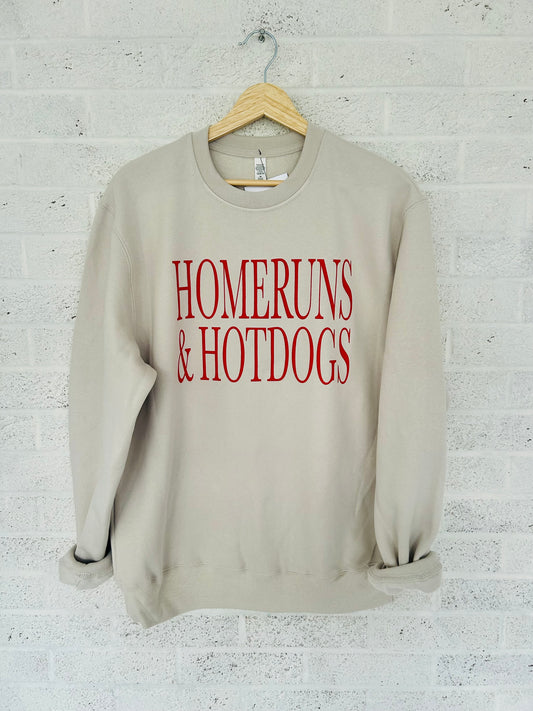 Home runs + Hotdogs Sweatshirt