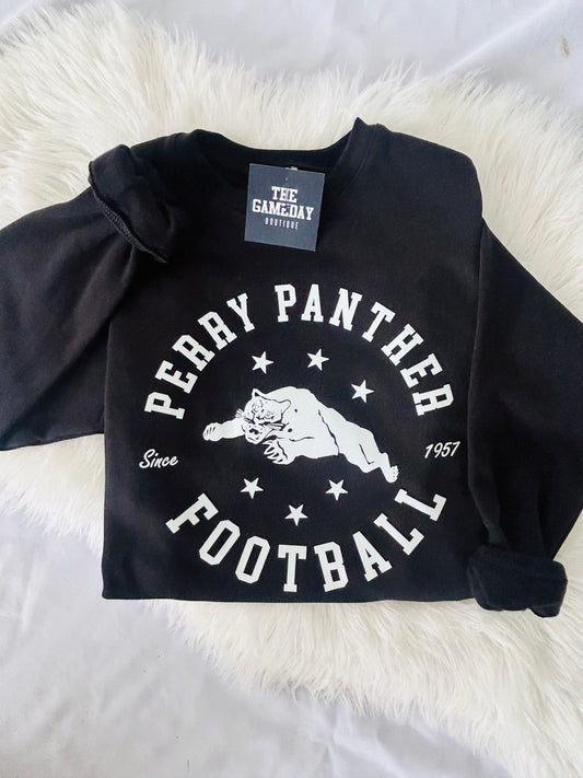 Perry Panther Football Leaping Panther Spongefleece Sweatshirt
