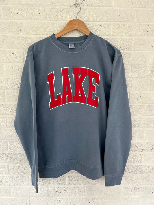 Lake Slate Blue Arch Vintage Adult Sweatshirt