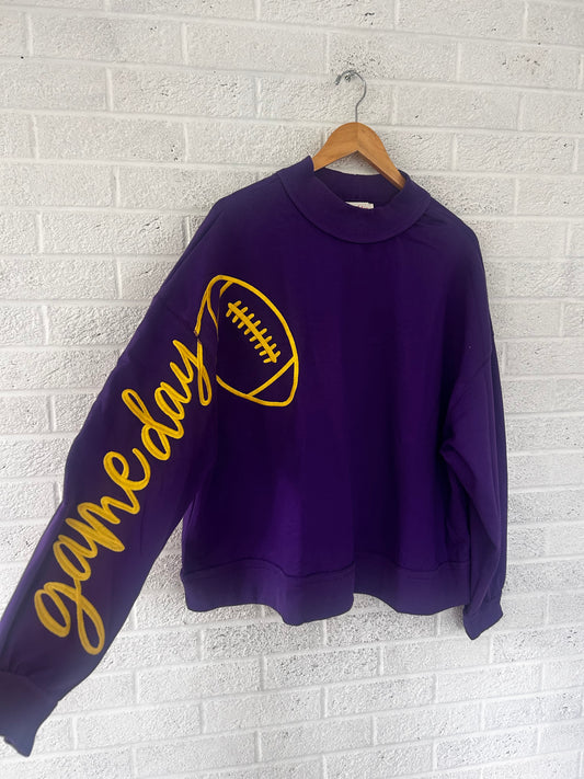 Game Day Football Embroidered Sweatshirt